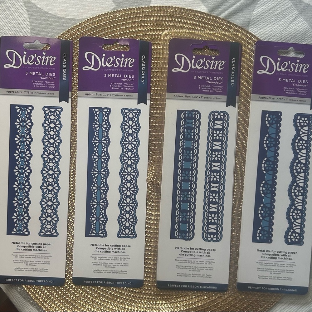 Bundle Border punch ribbon thread dies